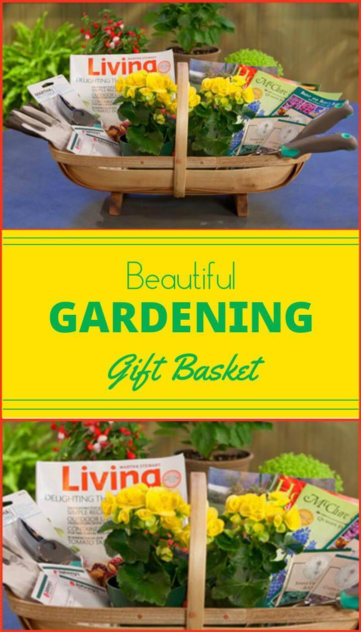 beautiful gardening gift basket idea
